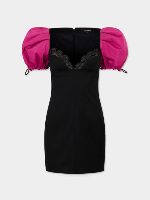 DSQUARED2 HYBRID SNOW-TECH BUSTIER DRESS