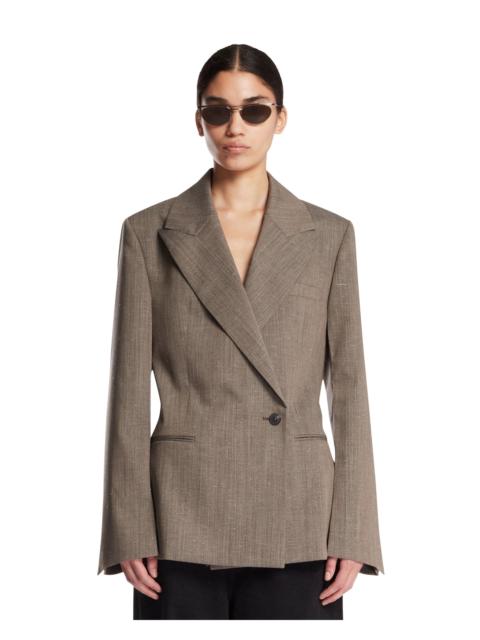 RÓHE Beige Wool Hourglass Blazer