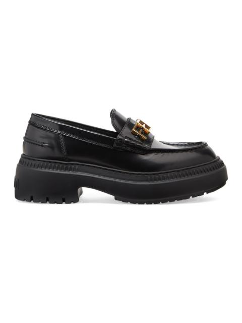 FENDI logo-lettered chunky-sole loafers