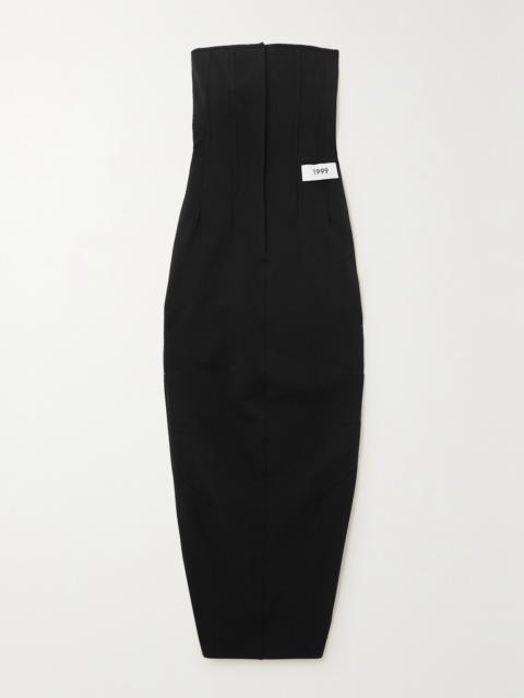 Dolce & Gabbana Kim Zip-detailed Stretch-crepe Bustier Maxi Dress