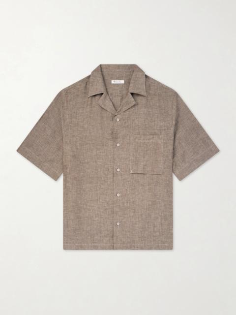 Loro Piana Federico Camp-Collar Linen Shirt
