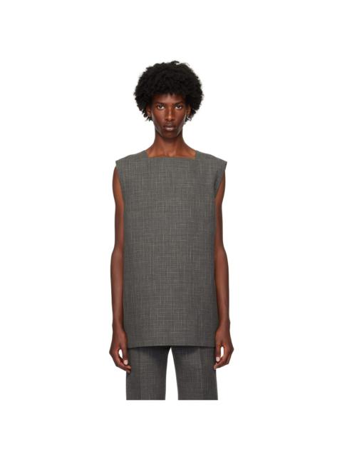 Jil Sander Gray Square Neck Tank Top