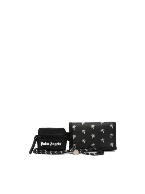 Palm Angels palm tree print lanyard wallet