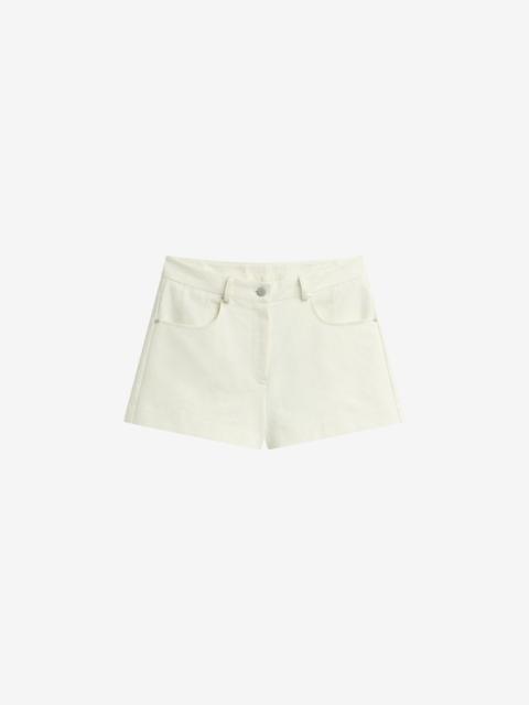 The Frankie Shop Belma Textured Mini Shorts - Cream