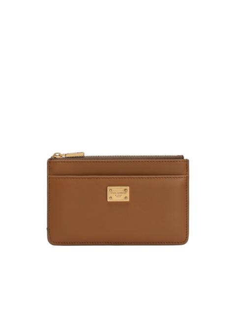 Dolce & Gabbana Dauphine logo-plaque zip-around card holder