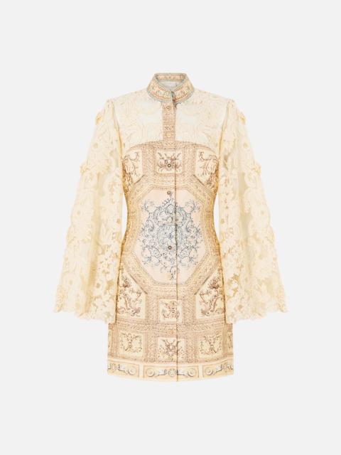 CAMILLA LACE SLEEVE MINI SHIFT DRESS A BELOVED BOUDOIR