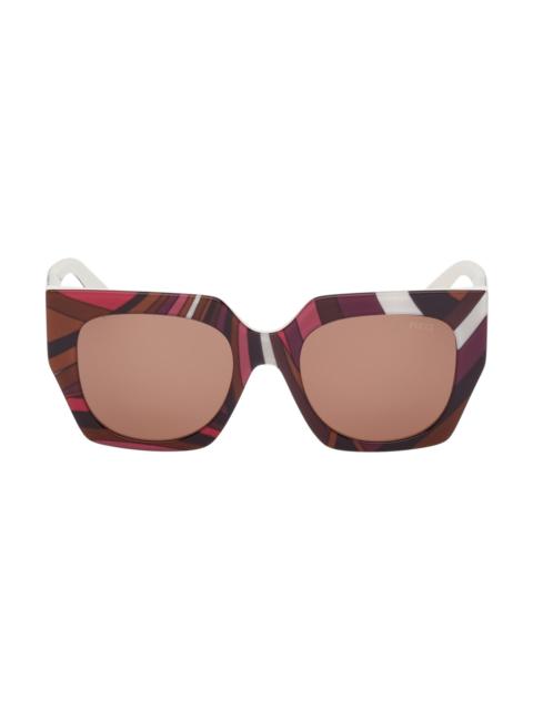 PUCCI Women's 51MM Square Sunglasses - Black Brown