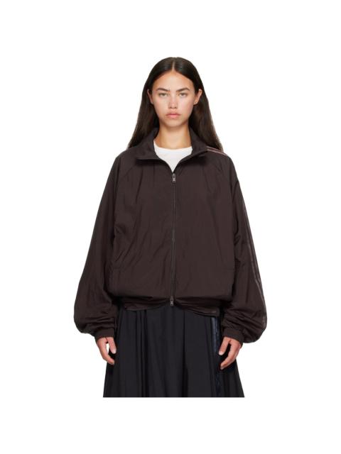 Y-3 Burgundy Gradient 3-Stripes Nylon Track Jacket