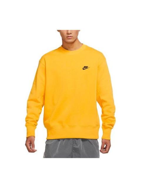 Nike Men's Nike Sportswear Logo Casual Sports Round Neck Pullover Yellow DA0022-713