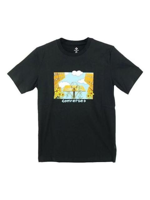 Converse Overgrown Hoops T-Shirt 'Black' 10023257-A01