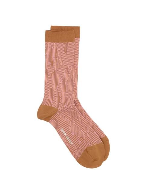 HENRIK VIBSKOV HANDSOME HANDS SOCKS FEMME - BROWN HANDSOME PINK