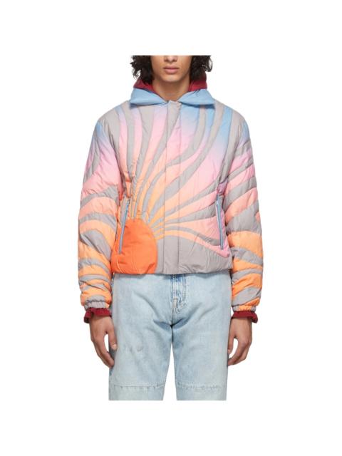 ERL Sun Bomber Jacket "Grey / Orange" 221260M178003