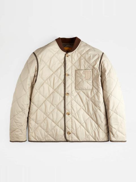 Tod's QUILTED JACKET - BEIGE