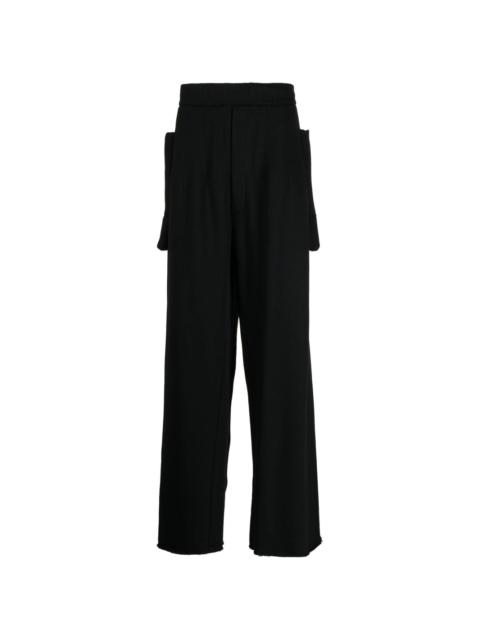 detailed-pocket wide-leg trousers