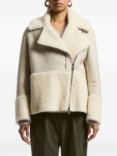 PESERICO panelled shearling jacket