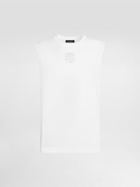 Dolce & Gabbana Cotton tank top with patch