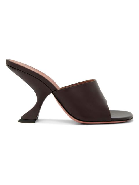 Amina Muaddi Women's Cruise Taylor 90MM Leather Sandals - Nappa Coffee