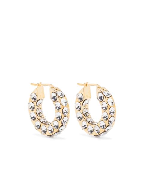 Amina Muaddi Jahleel crystal-embellished hoop earrings