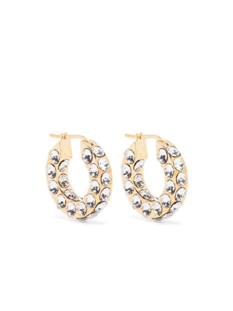 Amina Muaddi Jahleel crystal-embellished hoop earrings