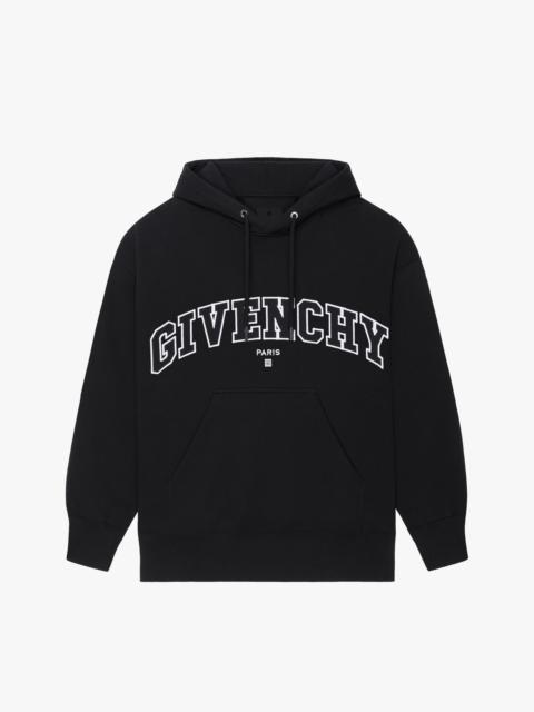 GIVENCHY COLLEGE SLIM FIT HOODIE IN FLEECE