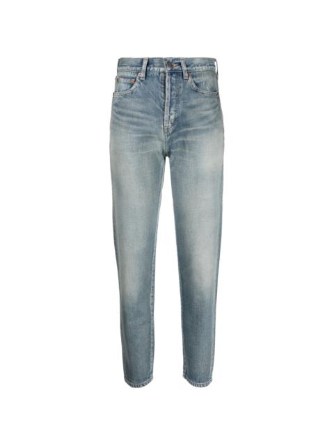 SAINT LAURENT high-rise slim-fit tapered jeans