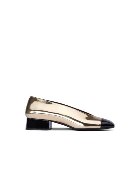 Balmain Eden ballet flats in mirrored and patent leather