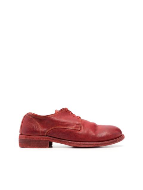 Guidi grained leather oxfords