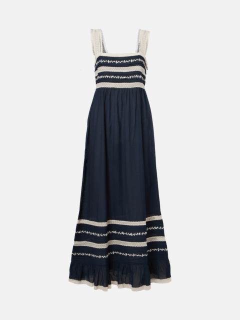 RIXO Malie embroidered midi dress