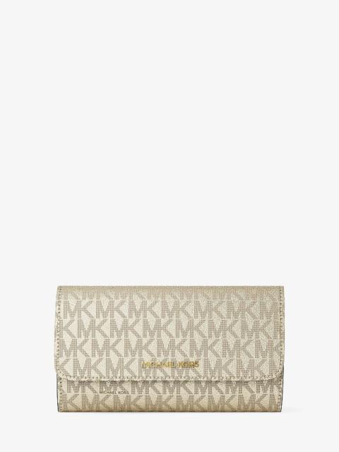 MICHAEL KORS Jet Set Travel Large Signature Logo Tri-Fold Wallet