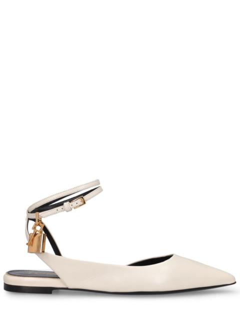 TOM FORD 5mm Padlock leather flats