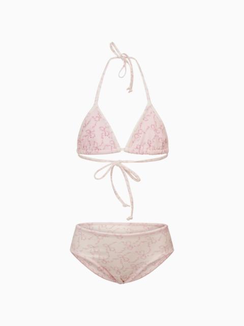 LoveShackFancy Girls Finnie Floral Bow Print Bikini