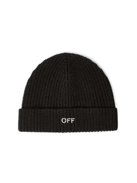 Off-White Off-Stamp virgin-wool beanie hat
