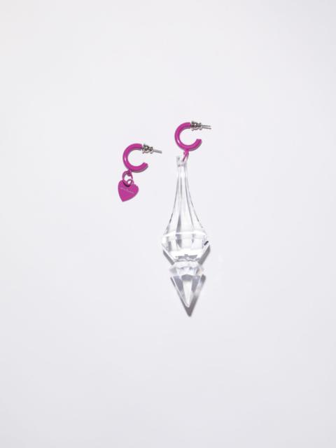Acne Studios Chandelier charm earrings - Pink