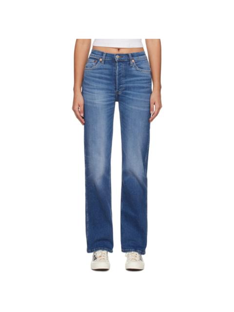 RE/DONE Blue 90s High Rise Jeans