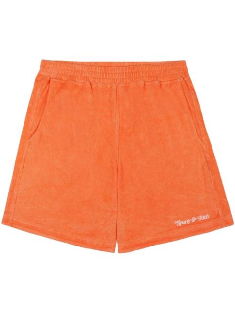 Sporty & Rich NY Tennis Club straight-leg shorts