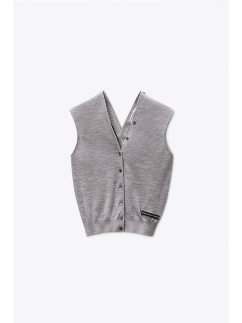 Alexander Wang continuous placket tank top cardigan