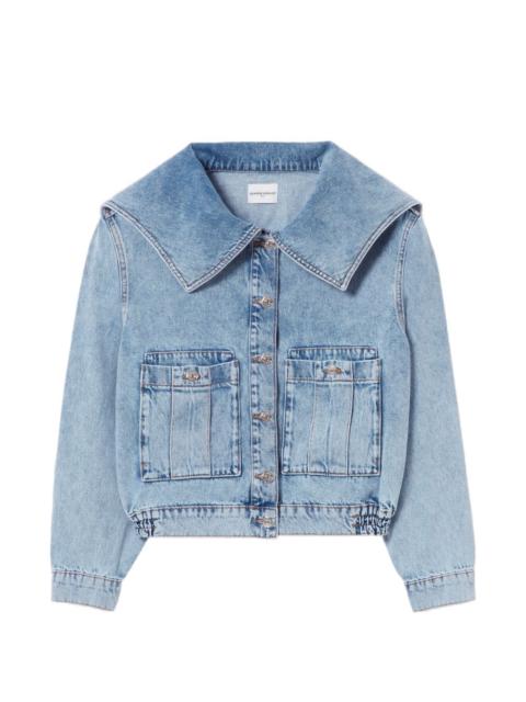 Claudie Pierlot flap-pocket collared denim jacket