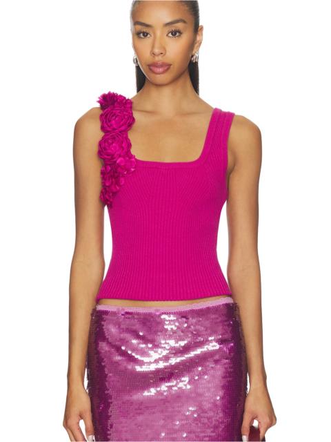 Aje. Emmy Flower Knit Tank Top
