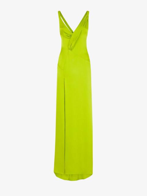 FENDI Acid green satin dress