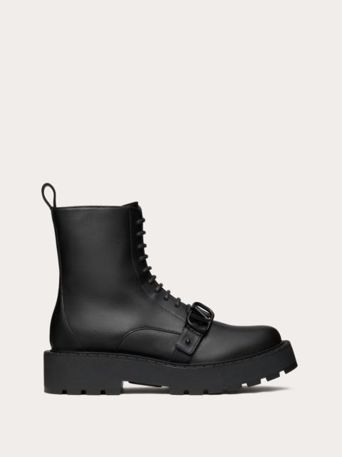Valentino VLOGO SIGNATURE CALFSKIN COMBAT BOOT 45MM