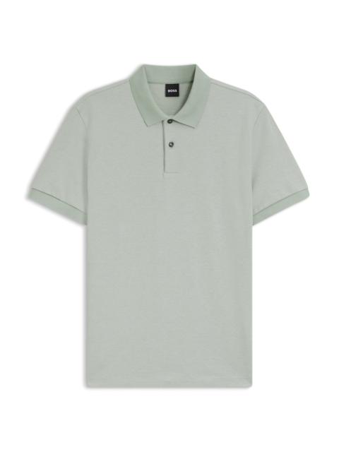 BUBBLE-STRUCTURE POLO SHIRT IN COTTON