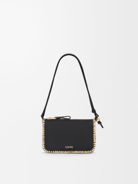 Loewe Rio pouch in classic calfskin and raffia