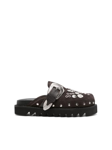TOGA PULLA eyelet-detailing leather mules