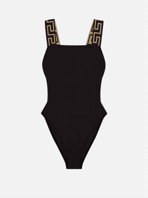 Greca Border One-Piece Swimsuit