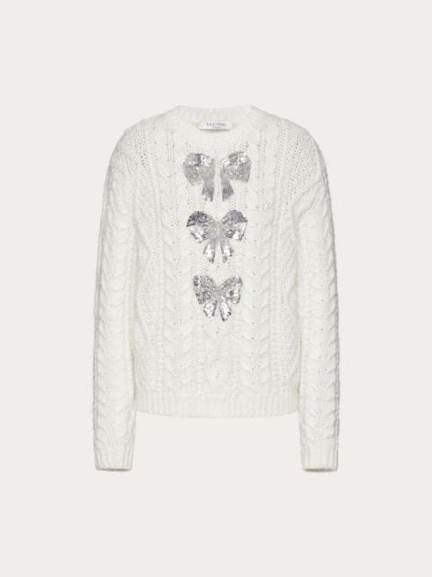 Valentino SWEATER IN EMBROIDERED MOHAIR BLEND