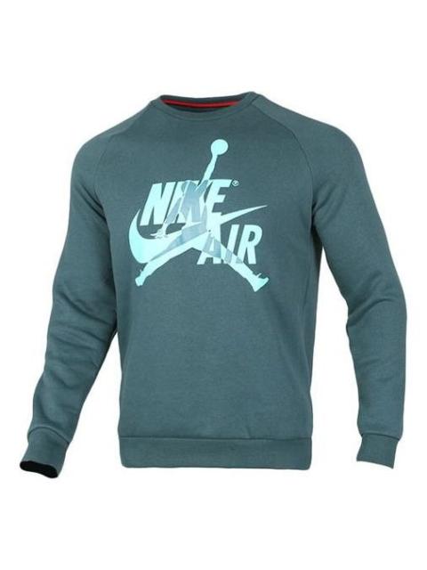 Jordan Air Jordan Casual Sports Round Neck Pullover Fleece Lined Green BV6007-303