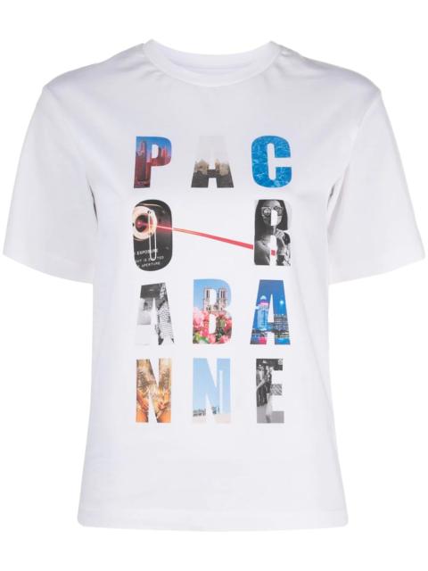 rabanne logo print T-shirt