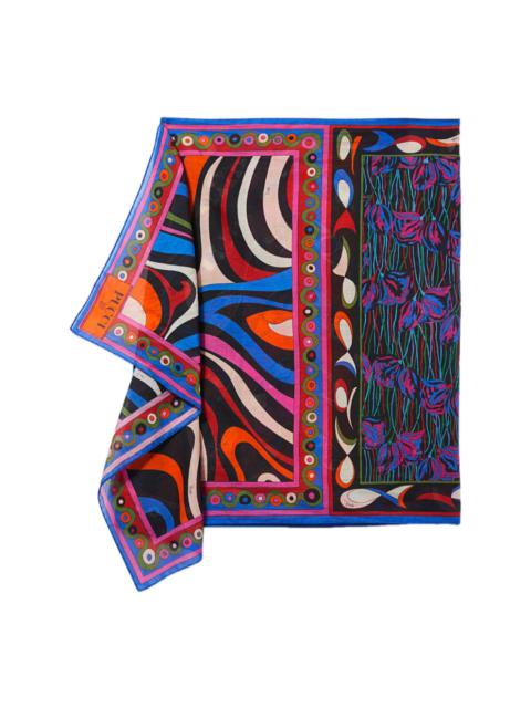 PUCCI abstract print asymmetric beach skirt