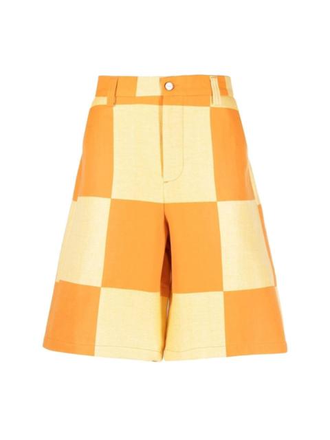 JACQUEMUS checkerboard-print knee-length shorts