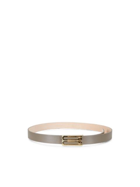 Victoria Beckham logo-plaque leather belt